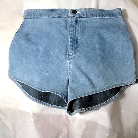 Nwt American Apparel The Easy Hot Short Shorts Stretch Soft Denim - Picture 2 of 5